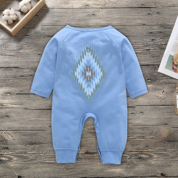 Long Sleeve Unisex  Baby Rompers cute Animal Printed