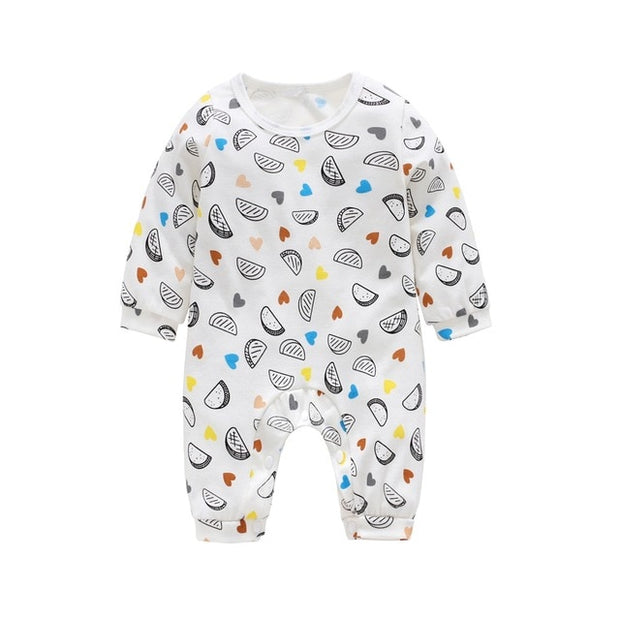 Long Sleeve Unisex  Baby Rompers cute Animal Printed