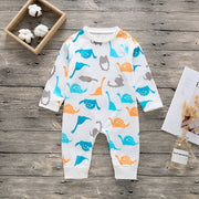 Long Sleeve Unisex  Baby Rompers cute Animal Printed