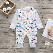 Long Sleeve Unisex  Baby Rompers cute Animal Printed