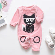 Long Sleeve Unisex  Baby Rompers cute Animal Printed
