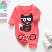 Long Sleeve Unisex  Baby Rompers cute Animal Printed