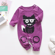 Long Sleeve Unisex  Baby Rompers cute Animal Printed