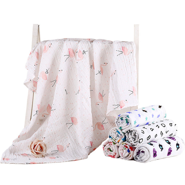 Muslin 100% Cotton Baby Swaddles Soft Newborn Blankets