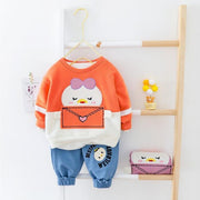 Cute cartoon hoodie+Pants Sets Sports Suit