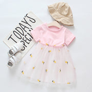 Girl Dress Short Sleeve Pineapple Tutu