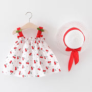 Beautiful Girl Dress  Strap Cherry Ruched