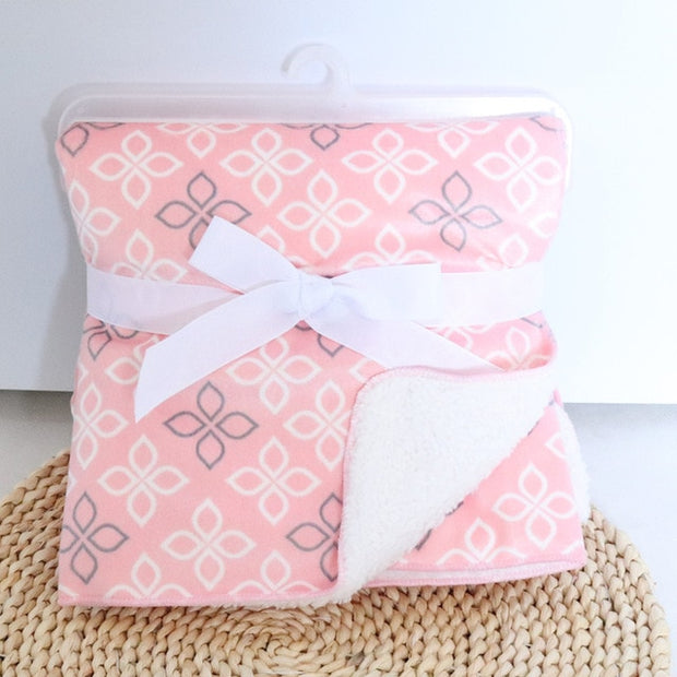 Baby Blankets New Thicken Double Layer Coral Fleece
